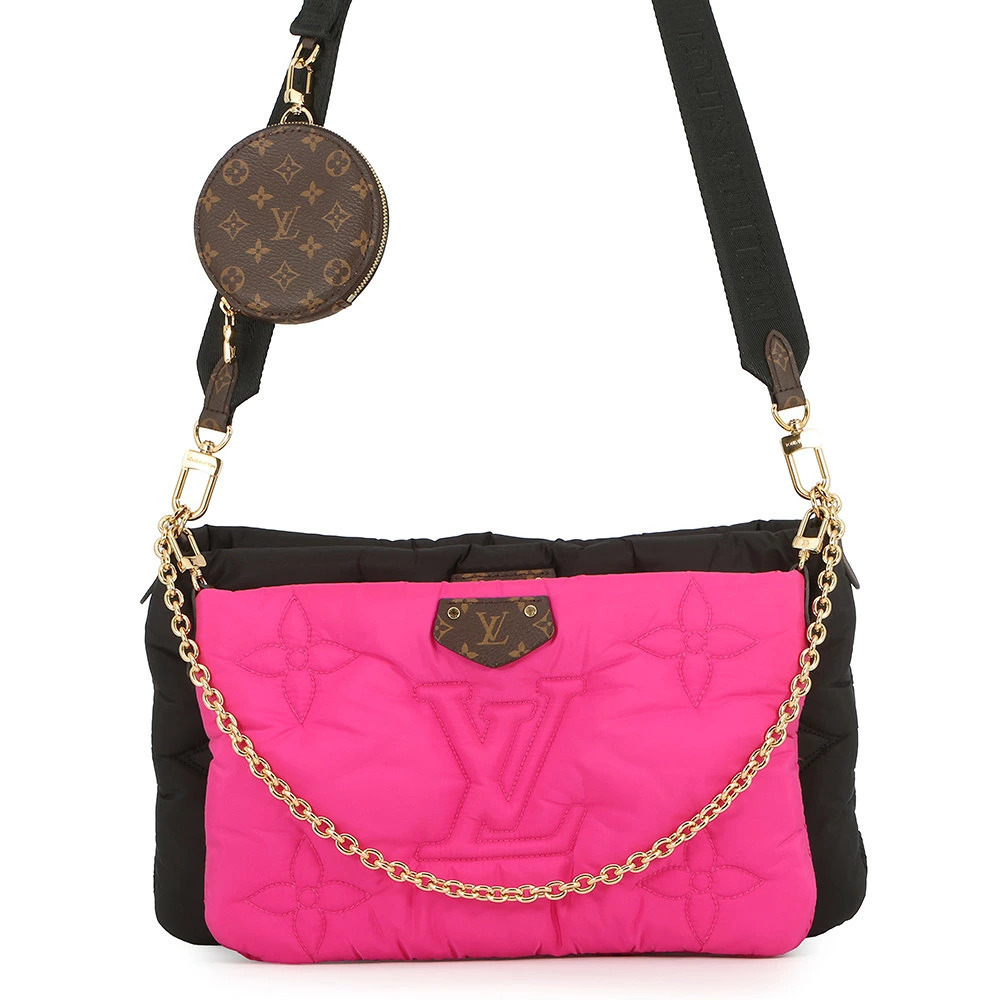 Louis Vuitton Monogram Maxi Multi Pochette Accessoires Shoulder Bag Black